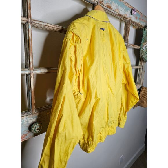 Vintage Goodyear Blimp Yellow & Blue Zip Up Utility Jacket Men's Size Medium - Picture 10 of 16